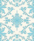 Sky Blue Vintage Floral Medallion Rug