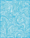 Abstract Blue Swirl Topography Pattern Rug