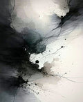 Abstract Ink Splatter Swirls Rug