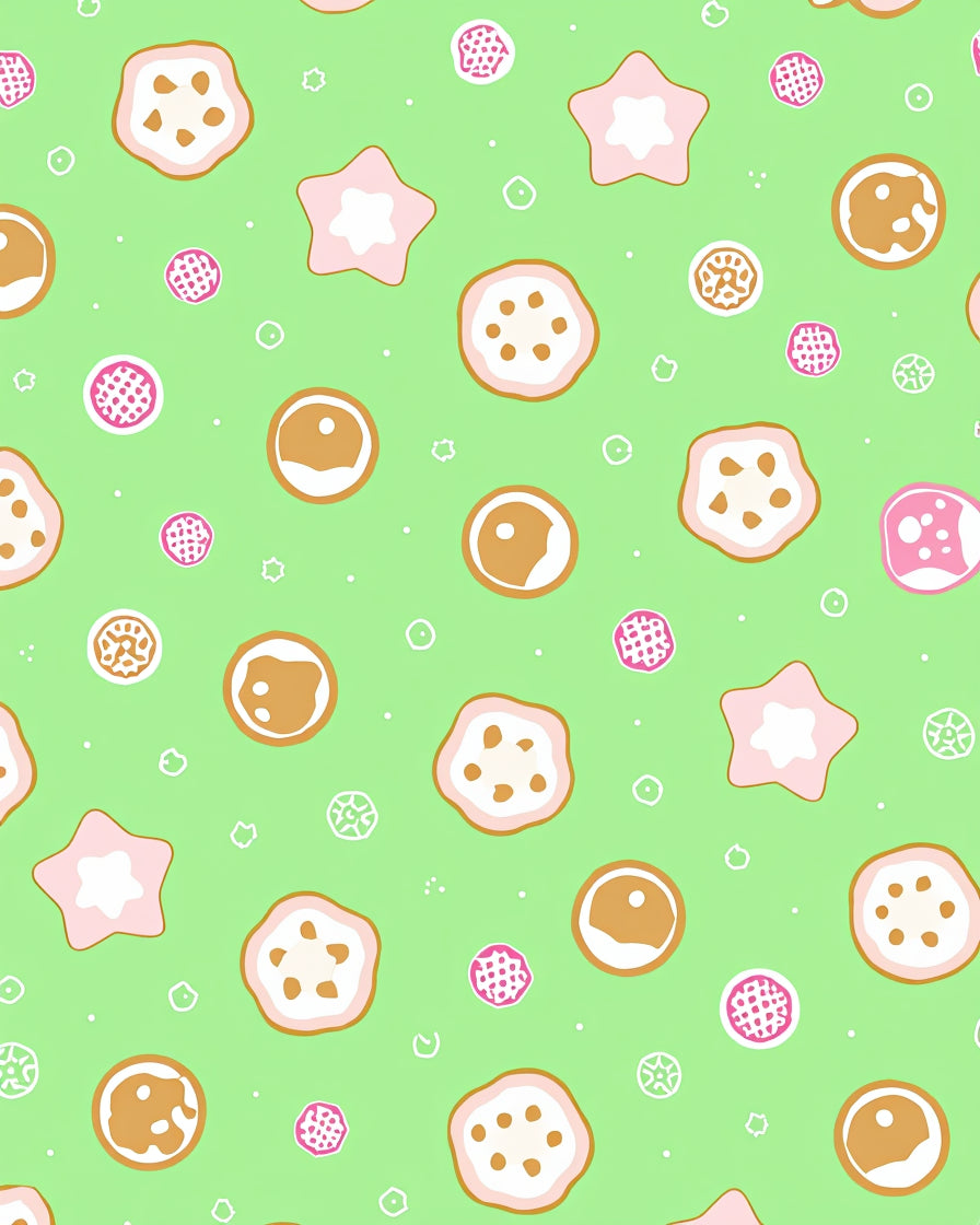 Whimsical Pink Star Doughnut Sprinkles Rug