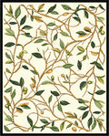 Botanical Vine Leaf Natural Rug