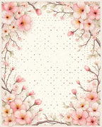Elegant Cherry Blossom Floral Pattern Rug
