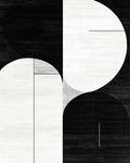 Abstract Geometric Monochrome Pattern Rug