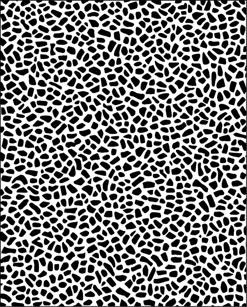 Black And White Organic Pattern Rug