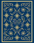 Ornate Floral Swirl Pattern Design Rug
