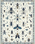 Nature Insect And Botanical Pattern Rug