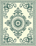 Ornate Floral Emblem Pattern Rug