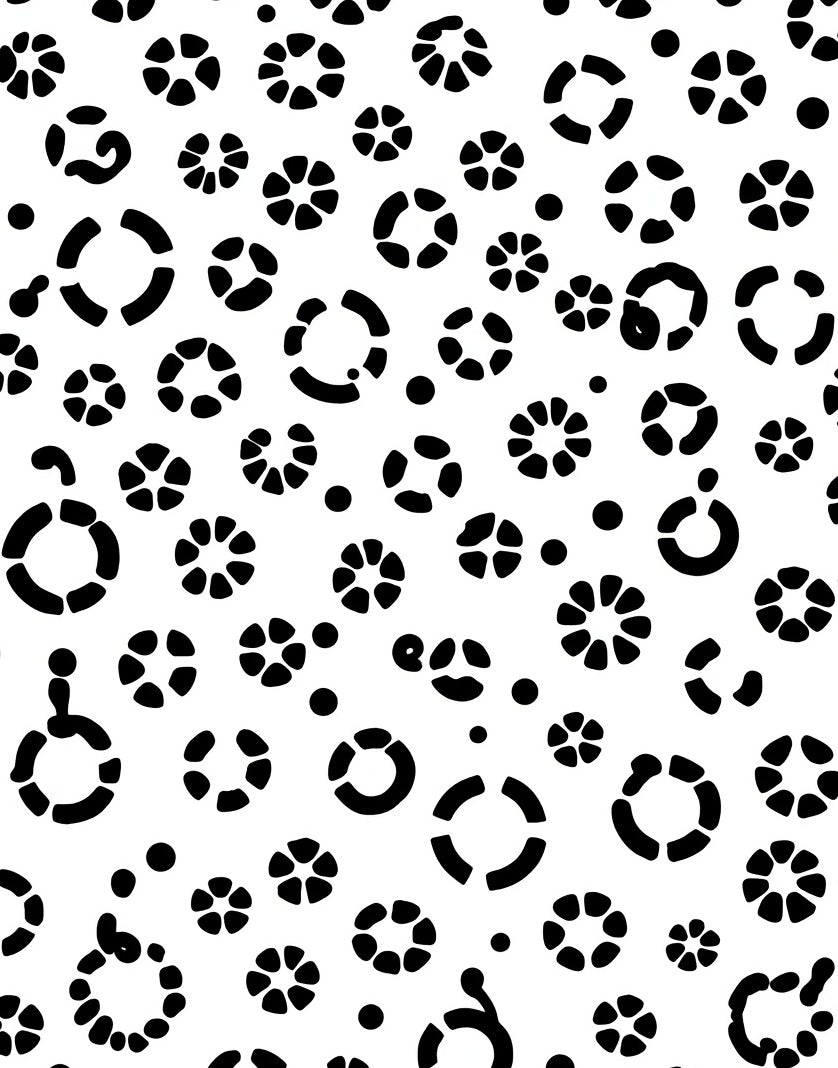 Abstract Circular Floral Pattern Rug
