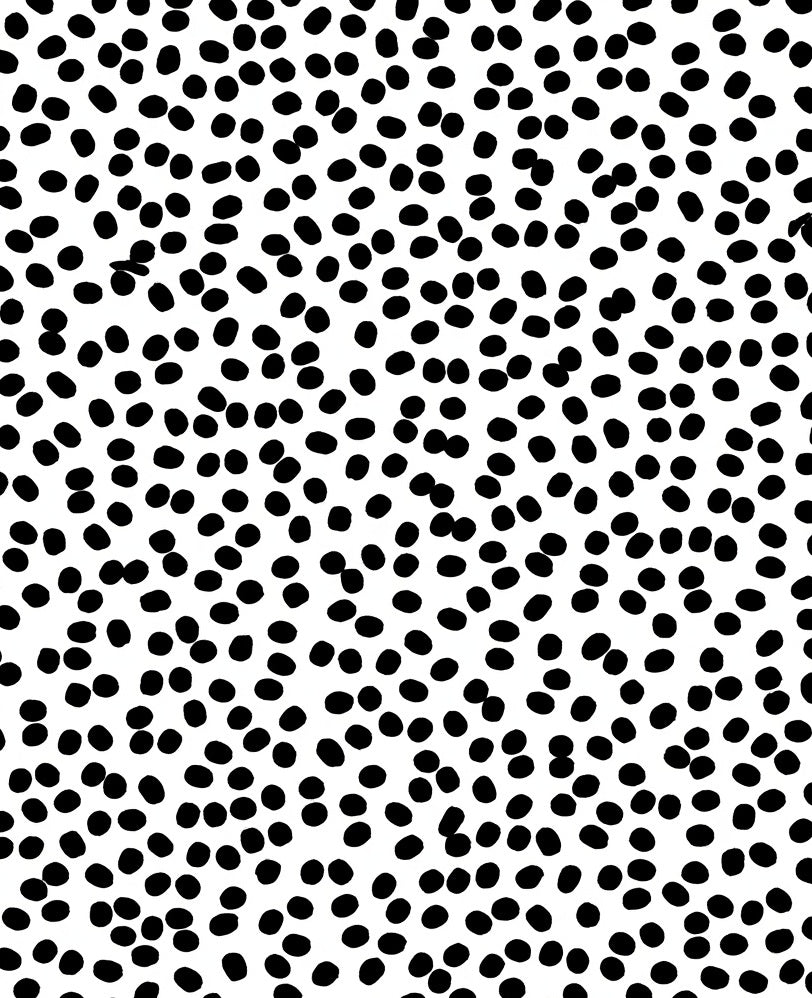 Random Black Dot Pattern Rug