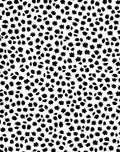 Abstract Black Small Floral Pattern Rug