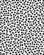 Abstract Black Small Floral Pattern Rug