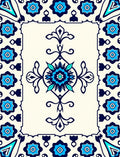 Classic Blue Ivory Floral Medallion Rug