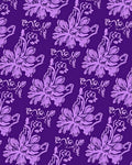 Opulent Violet Floral Scroll Pattern Rug