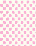 Cute Pink Rounded Squares Pattern Rug