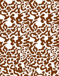 Abstract Organic Brown White Pattern Rug
