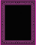 Bold Pink Geometric Frame Rug