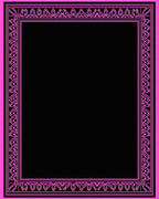 Bold Pink Geometric Frame Rug