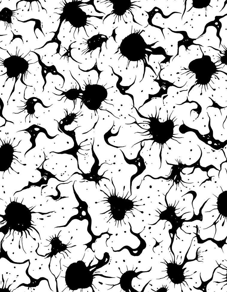 Abstract Ink Splatter Organic Pattern Rug