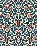 Ornate Floral Leaf Pattern Design Rug