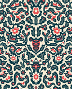 Ornate Floral Leaf Pattern Design Rug