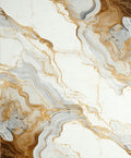 Swirling Gold Veined Marble Pattern Rug