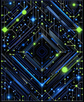 Electric Circuit Abstract Pattern Rug