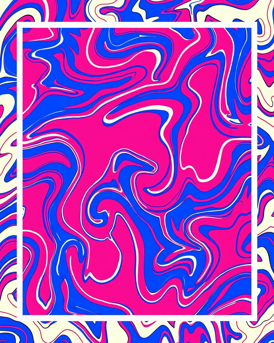 Abstract Swirls Vibrant Colorful Design Rug