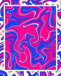 Abstract Swirls Vibrant Colorful Design Rug