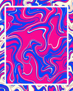Abstract Swirls Vibrant Colorful Design Rug