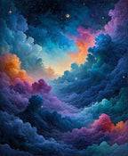 Cosmic Dreamscape Swirls Rug