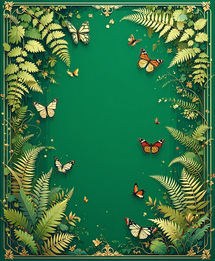 Emerald Forest Butterfly Medley Rug