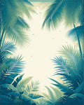 Tropical Palm Leaf Vintage Design Rug