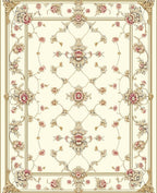 Elegant Floral Scroll Traditional Rug