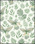 Green Botanical Leafy Pattern Design Rug