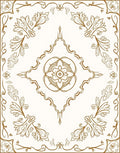 Classic Floral Scrollwork Decorative Design Rug