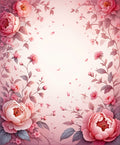 Pink Floral Garden Pattern Rug