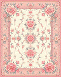 Vintage Floral Botanical Garden Rug