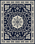Intricate Floral Medallion Pattern Rug