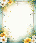 Floral Whimsy Watercolor Garden Rug