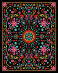 Radiant Mandala Floral Pattern Rug
