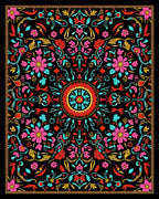 Radiant Mandala Floral Pattern Rug