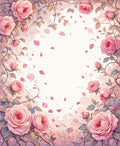 Romantic Rose Blossom Garden Pattern Rug