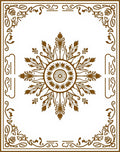 Elegant Floral Sunburst Mandala Design Rug