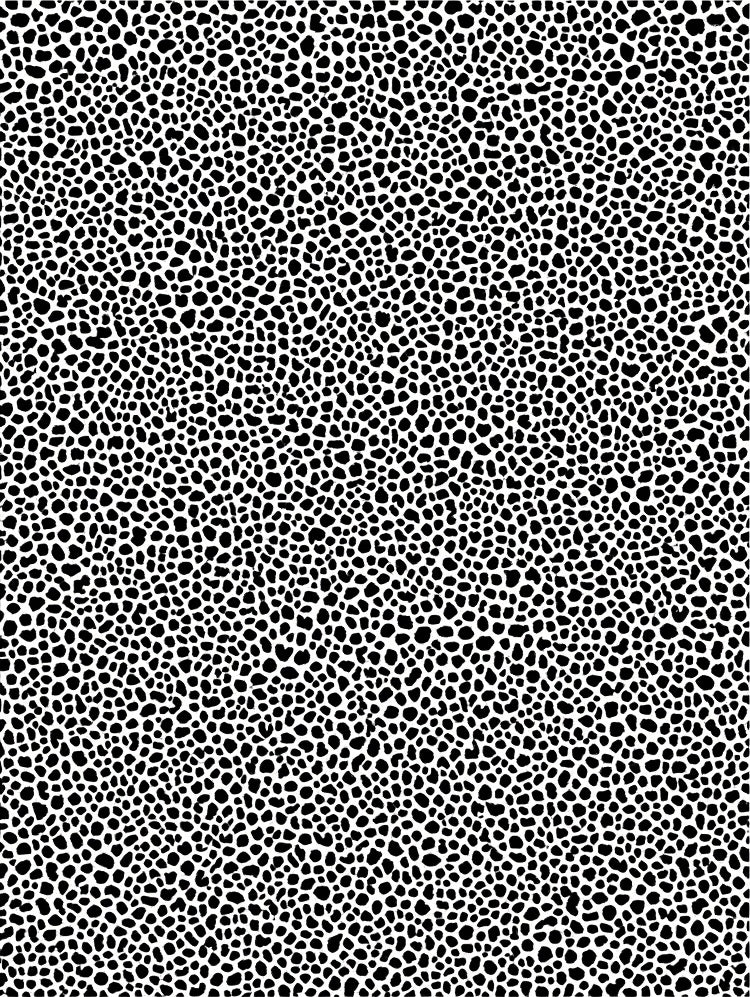 Abstract Black White Pebble Pattern Rug