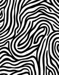 Abstract Black White Organic Stripes Rug