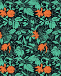 Vibrant Floral Leaf Pattern Design Rug