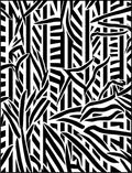 Abstract Black White Stripe Art Rug