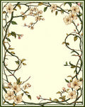 Floral Vine Delicate Branches Rug