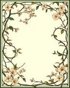 Floral Vine Delicate Branches Rug
