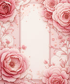 Delicate Pink Floral Petal Arrangement Rug